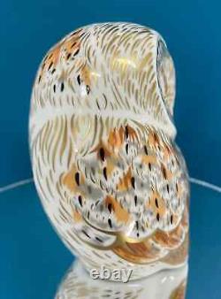 Royal Crown Derby Winter Owl Paperweight 1st Quality