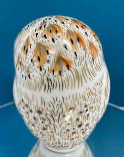 Royal Crown Derby Winter Owl Paperweight 1st Quality