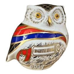 Royal Crown Derby Wise Owl Paperweight Brand new in box Graduation