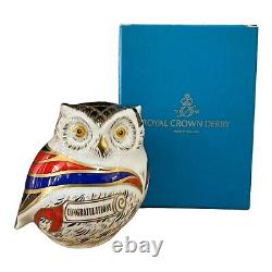Royal Crown Derby Wise Owl Paperweight Brand new in box Graduation