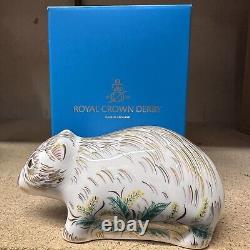 Royal Crown Derby Wombat Paperweight Gold Stopper Brand New Boxed Genuine