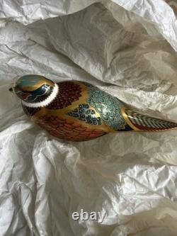 Royal Crown Derby Woodland Pheasant Paperweight Gold Stopper Boxed 1999