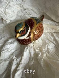 Royal Crown Derby Woodland Pheasant Paperweight Gold Stopper Boxed 1999