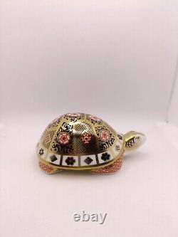 Royal Crown Derby Yorkshire Rose Father Tortoise Paperweight Gold Stopper Ltd