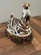 Royal Crown Derby Zebra Paperweight 1995 Lv111 Silver Stopper No Box