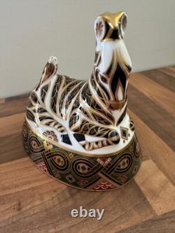 Royal Crown Derby Zebra Paperweight 1995 LV111 Silver Stopper No Box