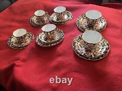 Royal Crown Derby antique teacup trios great condition Imari 2451 pattern C1914