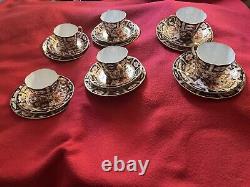 Royal Crown Derby antique teacup trios great condition Imari 2451 pattern C1914