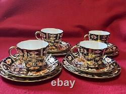 Royal Crown Derby antique teacup trios great condition Imari 2451 pattern C1914