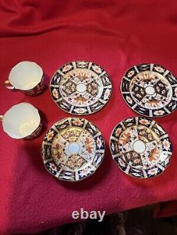 Royal Crown Derby antique teacup trios great condition Imari 2451 pattern C1914