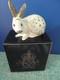 Royal Crown Derby Paperweight Old English Rabbit, Grey 2008, Gold Stopper, Boxed