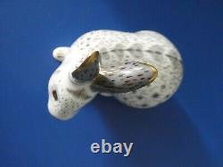 Royal Crown Derby paperweight Old English Rabbit, Grey 2008, gold stopper, boxed