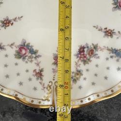 Royal Crown Derby, royal Antoinette scalloped edge Handled Round Cake Plate