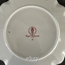 Royal Crown Derby, royal Antoinette scalloped edge Handled Round Cake Plate