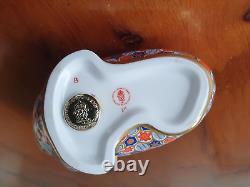 Royal Crown Derby'walrus' Paperweight -lii 1989 Gold Stopper In Original Box