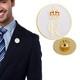 Royal Crown Lapel Pin Badge King Charles Iii Emblem Souvenir Gold White 30mm
