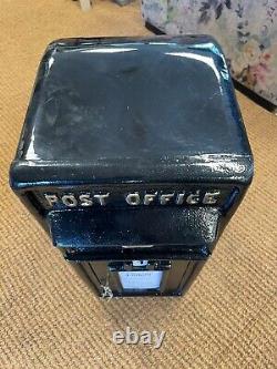 Royal Mail Cast Iron Black post box Gold Crown Royal post box