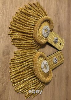 Royal Navy Admiral Of The Fleet Full Dress Shoulder Boards Kings Crown reduced