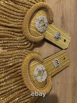 Royal Navy Admiral Of The Fleet Full Dress Shoulder Boards Kings Crown reduced