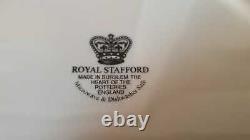 Royal Stafford England 12 Piece Dinner Set Crown King Scull 6 Plates & 6 Bowls