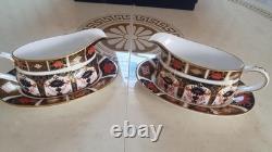Royal crown derby 1128 gravy boat and stand 1st quality