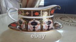Royal crown derby 1128 gravy boat and stand 1st quality
