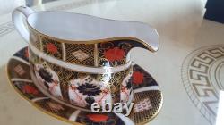 Royal crown derby 1128 gravy boat and stand 1st quality