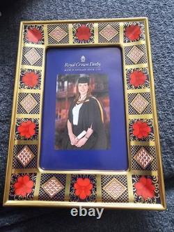 Royal crown derby 6x4inch solid gold band photo frame