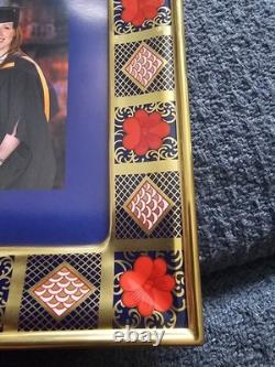 Royal crown derby 6x4inch solid gold band photo frame
