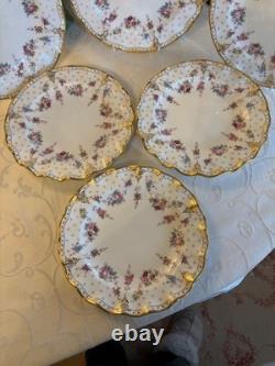 Royal crown derby Antoinette 10 inch dinner plates x 6