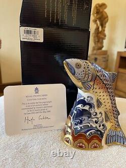 Royal crown derby Leaping Salmon