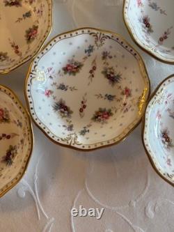 Royal crown derby Royal Antoinette fruit saucers x 6