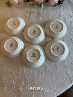 Royal crown derby Royal Antoinette fruit saucers x 6