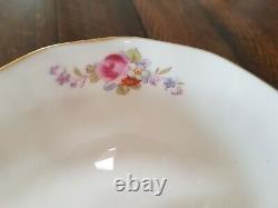 Royal crown derby antoinette. 6 teacups And saucers. 5 fruit plates. Vintage new