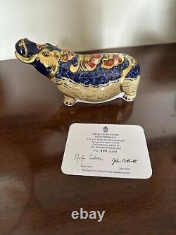 Royal crown derby hippopotamus Signed Limited edition