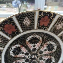 Royal crown derby imari 1128 set of three 27 cm diam dinner plate various dates