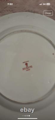 Royal crown derby plate paradise maroon red and gold gilt