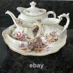 Royal crown derby posies Small Tea Pot, Jugs, Bowl & Cake Plate VGC