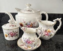 Royal crown derby posies X Large Tea Pot, Jugs, Jam Pot & Plate UNUSED