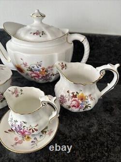 Royal crown derby posies X Large Tea Pot, Jugs, Jam Pot & Plate UNUSED