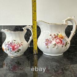 Royal crown derby posies X Large Tea Pot, Jugs, Jam Pot & Plate UNUSED