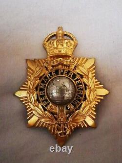 Royal marines officer pith helmet badge, king's crown