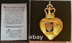 Salvador Dali The Royal Heart Faux Ruby & Pearl Pin Brooch Joies 2002 RARE