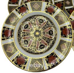 Set of 4 x Royal Crown Derby Old Imari Pattern 1128 Bone China Tea / Side Plates