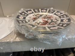Set of 6 Royal Crown Derby Imari Traditional 2451 Dinner Plates 27 Cm