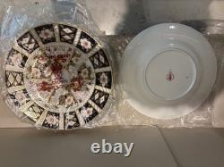 Set of 6 Royal Crown Derby Imari Traditional 2451 Dinner Plates 27 Cm