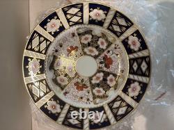 Set of 6 Royal Crown Derby Imari Traditional 2451 Dinner Plates 27 Cm