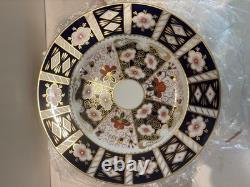 Set of 6 Royal Crown Derby Imari Traditional 2451 Dinner Plates 27 Cm