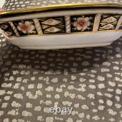 TRADITIONAL IMARI Royal Crown Derby Oval Open Vegetable Bowl NEW NEVER USED
