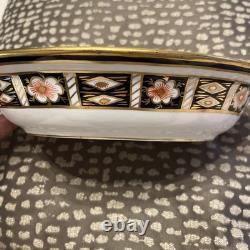 TRADITIONAL IMARI Royal Crown Derby Oval Open Vegetable Bowl NEW NEVER USED